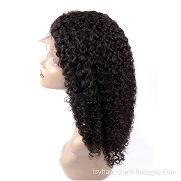 Lsy Hand Tied Full Lace Wig Virgin Pre-Plucked Human Hair Kinky Curly Full Lace Wig With Baby hair